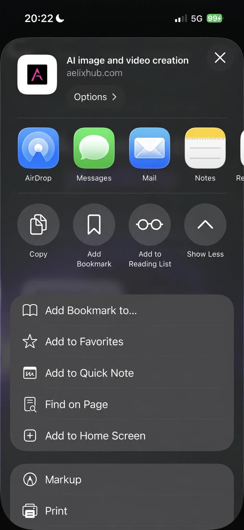 The iPhone share sheet with Add to Home Screen highlighted in pink.